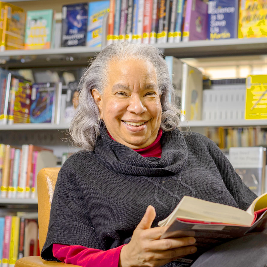 Adult woman reading