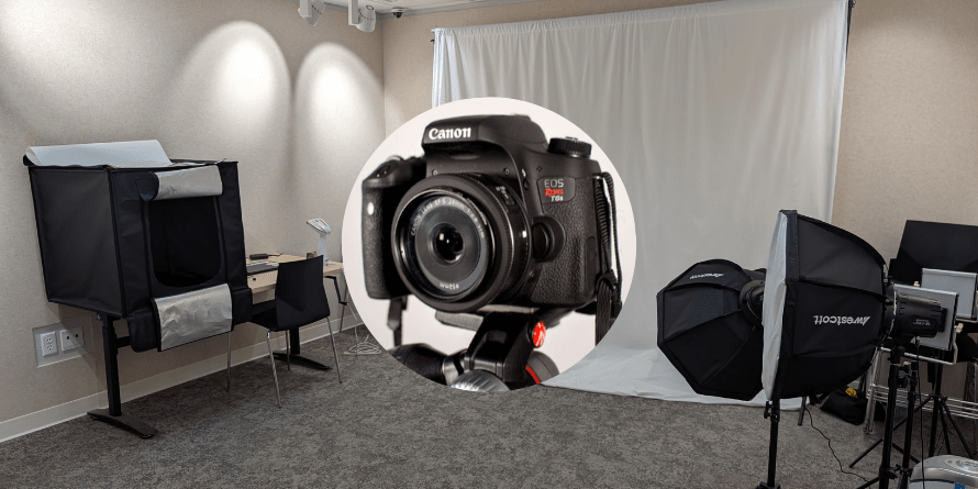 Canon camera and photo studio