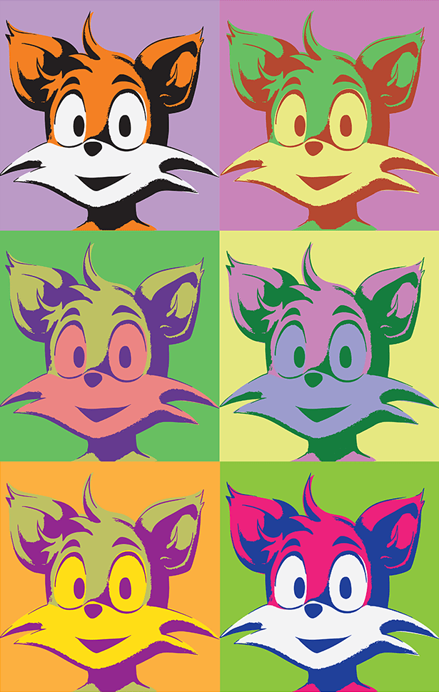 Booker in the art style of Andy Warhol